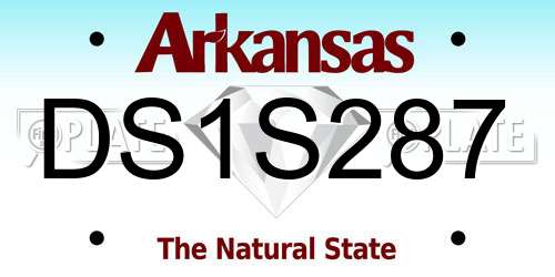 DS1S287 Arkansas License Plate