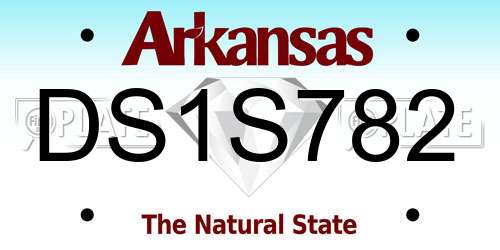DS1S782 Arkansas License Plate