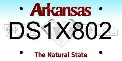 DS1X802 Arkansas License Plate