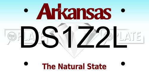 DS1Z2L Arkansas License Plate