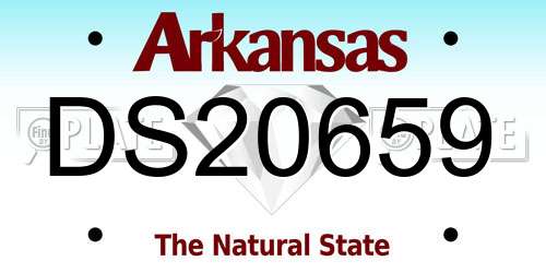 DS20659 Arkansas License Plate