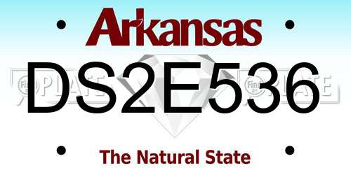 DS2E536 Arkansas License Plate