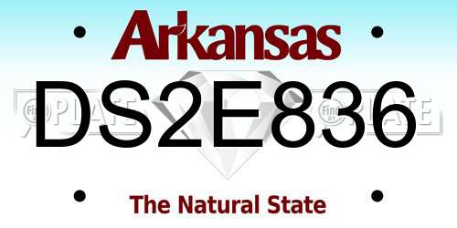 DS2E836 Arkansas License Plate