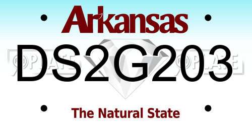 DS2G203 Arkansas License Plate