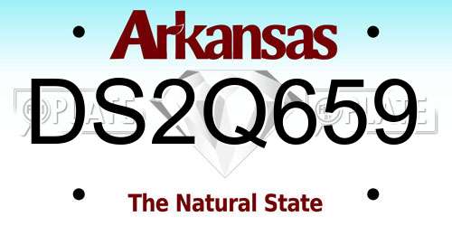 DS2Q659 Arkansas License Plate