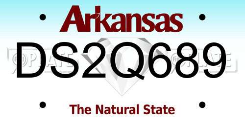 DS2Q689 Arkansas License Plate