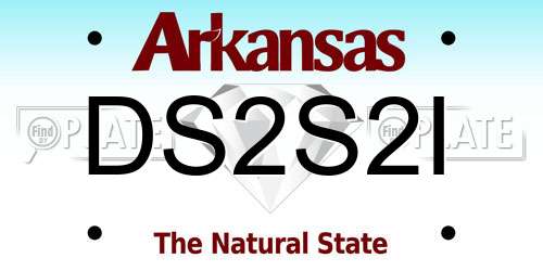 DS2S2I Arkansas License Plate