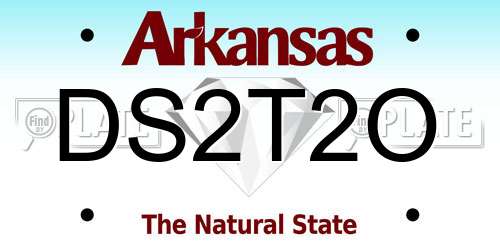 DS2T2O Arkansas License Plate