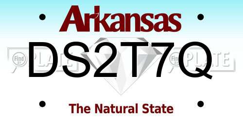 DS2T7Q Arkansas License Plate