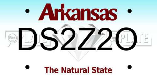 DS2Z2O Arkansas License Plate
