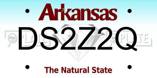 DS2Z2Q Arkansas License Plate