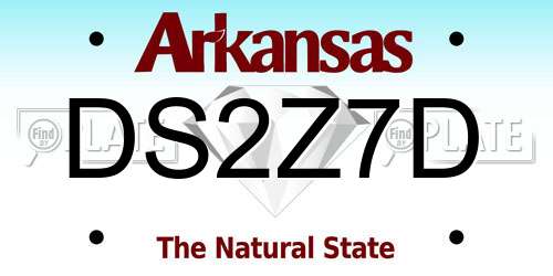 DS2Z7D Arkansas License Plate