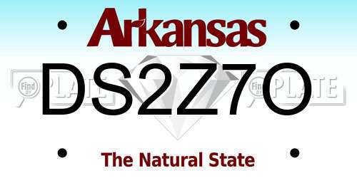 DS2Z7O Arkansas License Plate