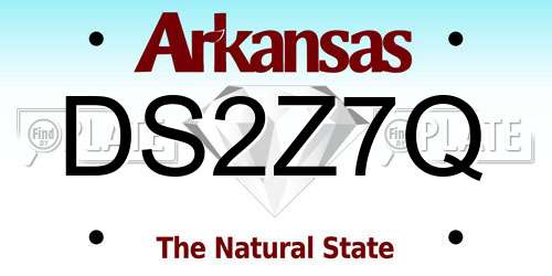 DS2Z7Q Arkansas License Plate