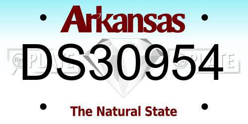 DS30954 Arkansas License Plate