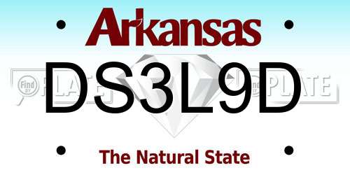 DS3L9D Arkansas License Plate