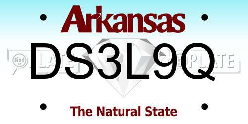 DS3L9Q Arkansas License Plate