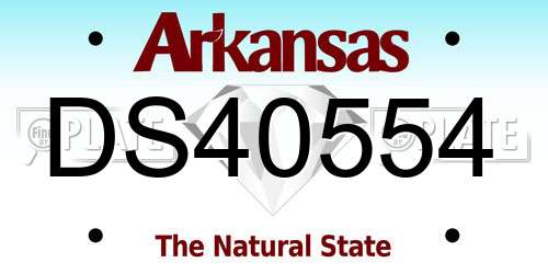 DS40554 Arkansas License Plate