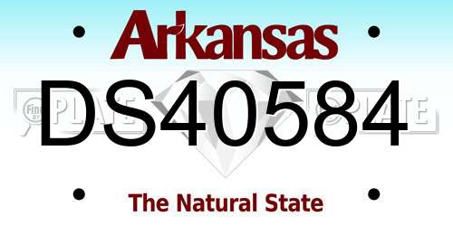 DS40584 Arkansas License Plate