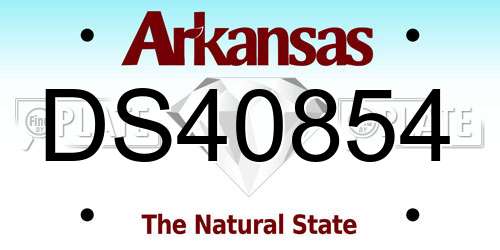 DS40854 Arkansas License Plate