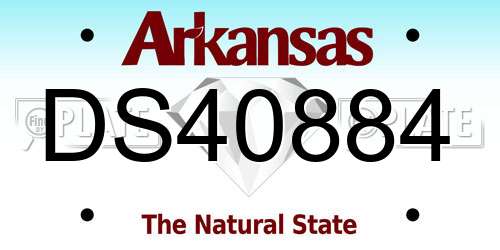 DS40884 Arkansas License Plate