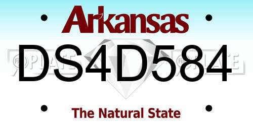 DS4D584 Arkansas License Plate