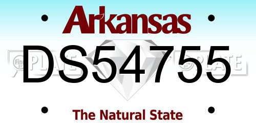 DS54755 Arkansas License Plate