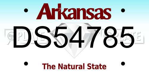 DS54785 Arkansas License Plate