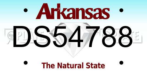 DS54788 Arkansas License Plate