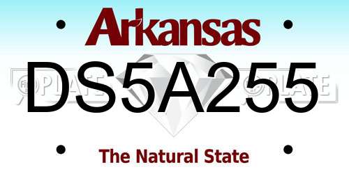 DS5A255 Arkansas License Plate