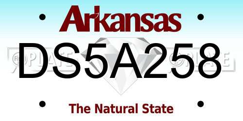 DS5A258 Arkansas License Plate