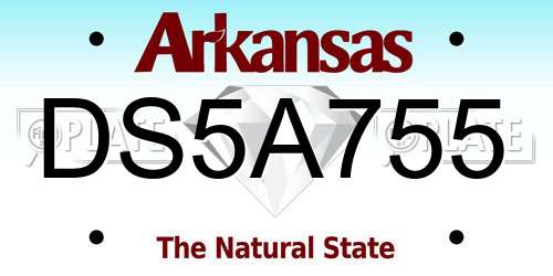 DS5A755 Arkansas License Plate