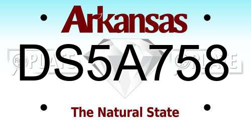 DS5A758 Arkansas License Plate