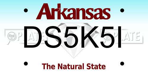 DS5K5I Arkansas License Plate