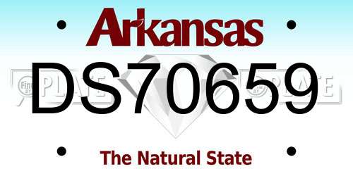 DS70659 Arkansas License Plate