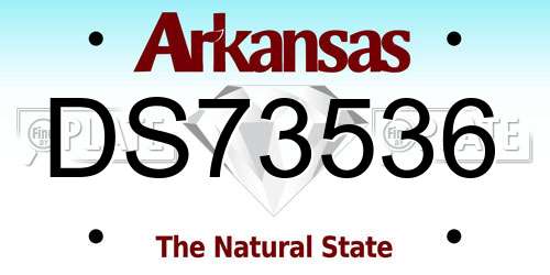 DS73536 Arkansas License Plate