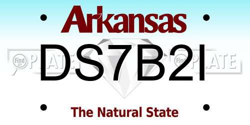 DS7B2I Arkansas License Plate