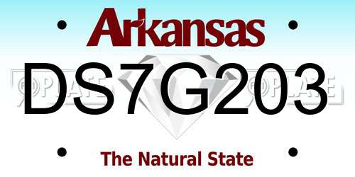 DS7G203 Arkansas License Plate
