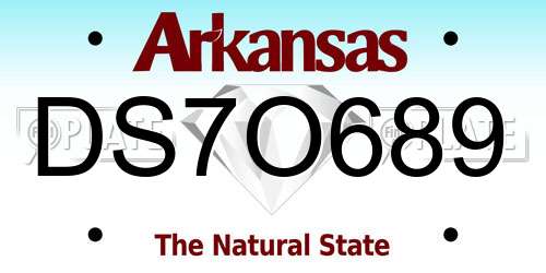 DS7O689 Arkansas License Plate