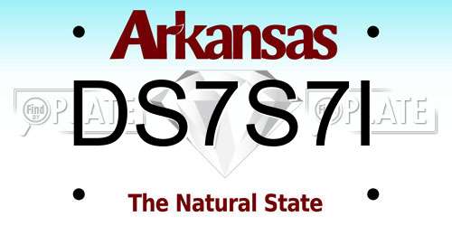 DS7S7I Arkansas License Plate