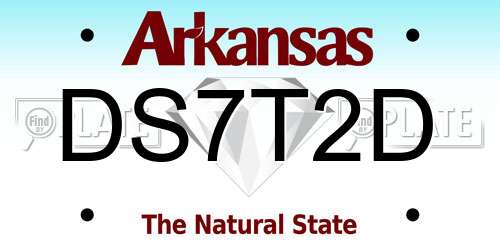 DS7T2D Arkansas License Plate