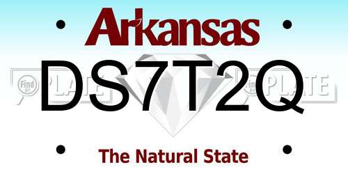 DS7T2Q Arkansas License Plate