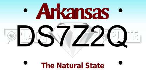 DS7Z2Q Arkansas License Plate