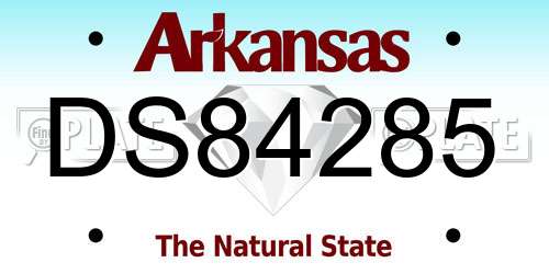 DS84285 Arkansas License Plate