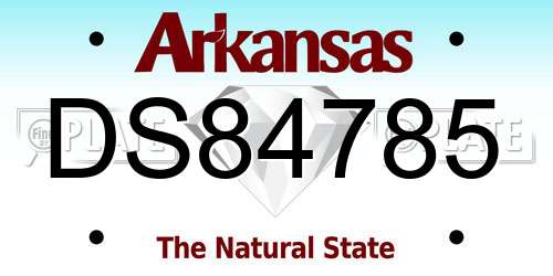 DS84785 Arkansas License Plate