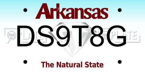 DS9T8G Arkansas License Plate