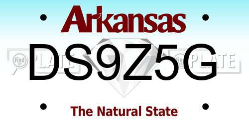 DS9Z5G Arkansas License Plate