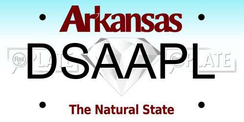 DSAAPL Arkansas License Plate
