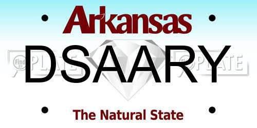 DSAARY Arkansas License Plate