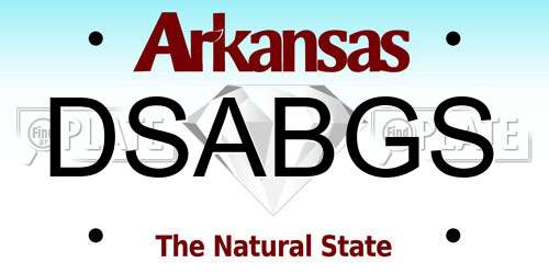 DSABGS Arkansas License Plate
